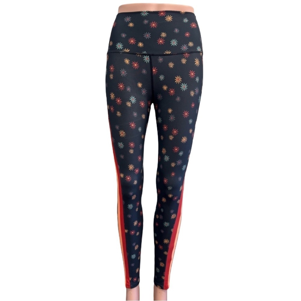 SPLITS59 Sydney Techflex High Waist 7/8 Leggings Starburst Print Graphite S NWT